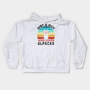 Just a guy who loves alpacas Kids Hoodie